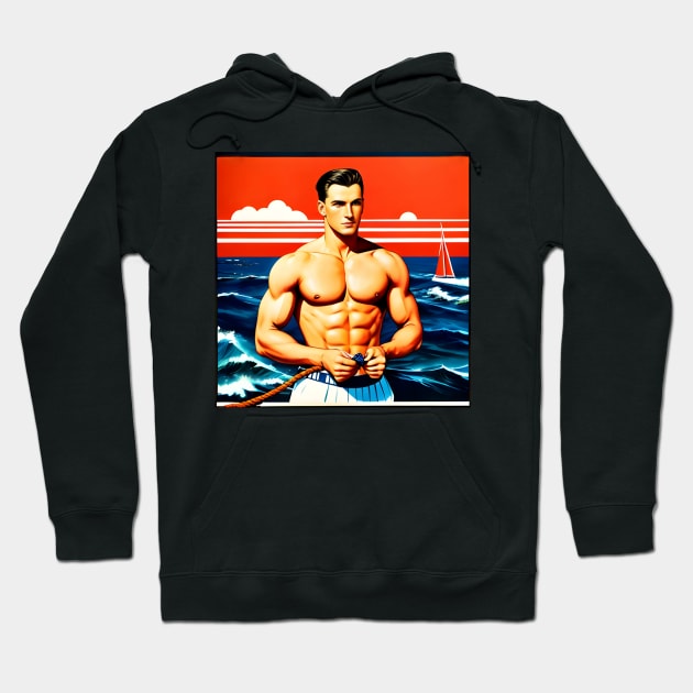 Soviet style homoerotic art Hoodie by YasBro